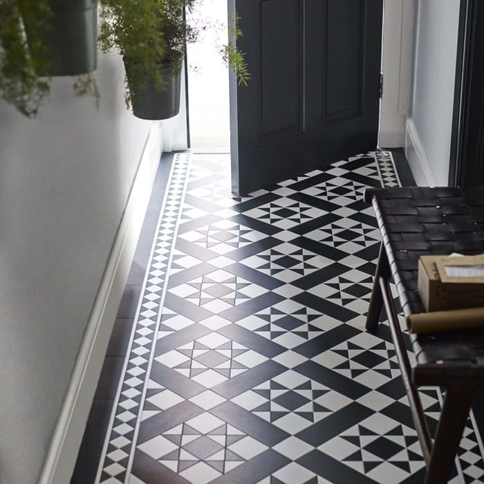 black and white lvt flooring