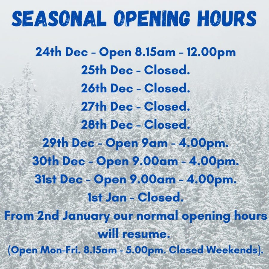 Seasonal Opening Hours  Copy