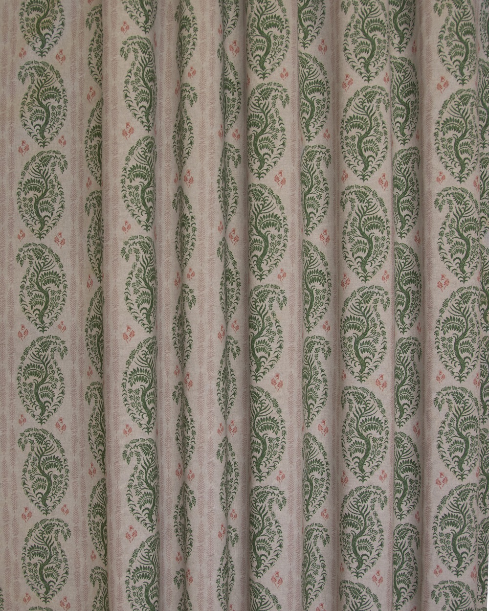 Lussino - Green/Pink on Linen 2