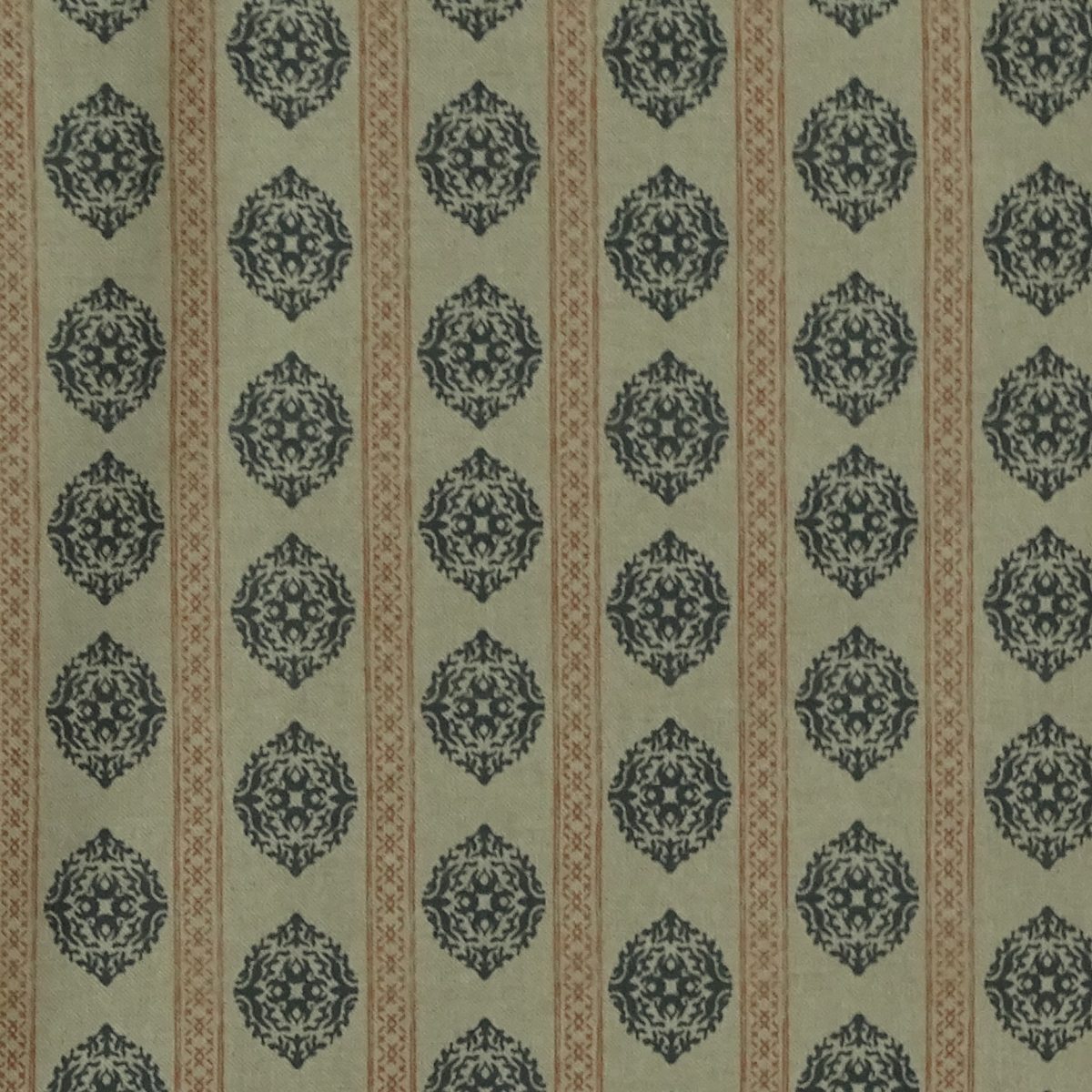 Ansari Indigo Coral Linen Look