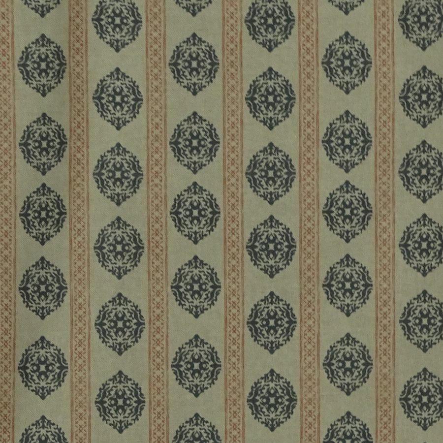 Ansari Indigo Coral Linen Look