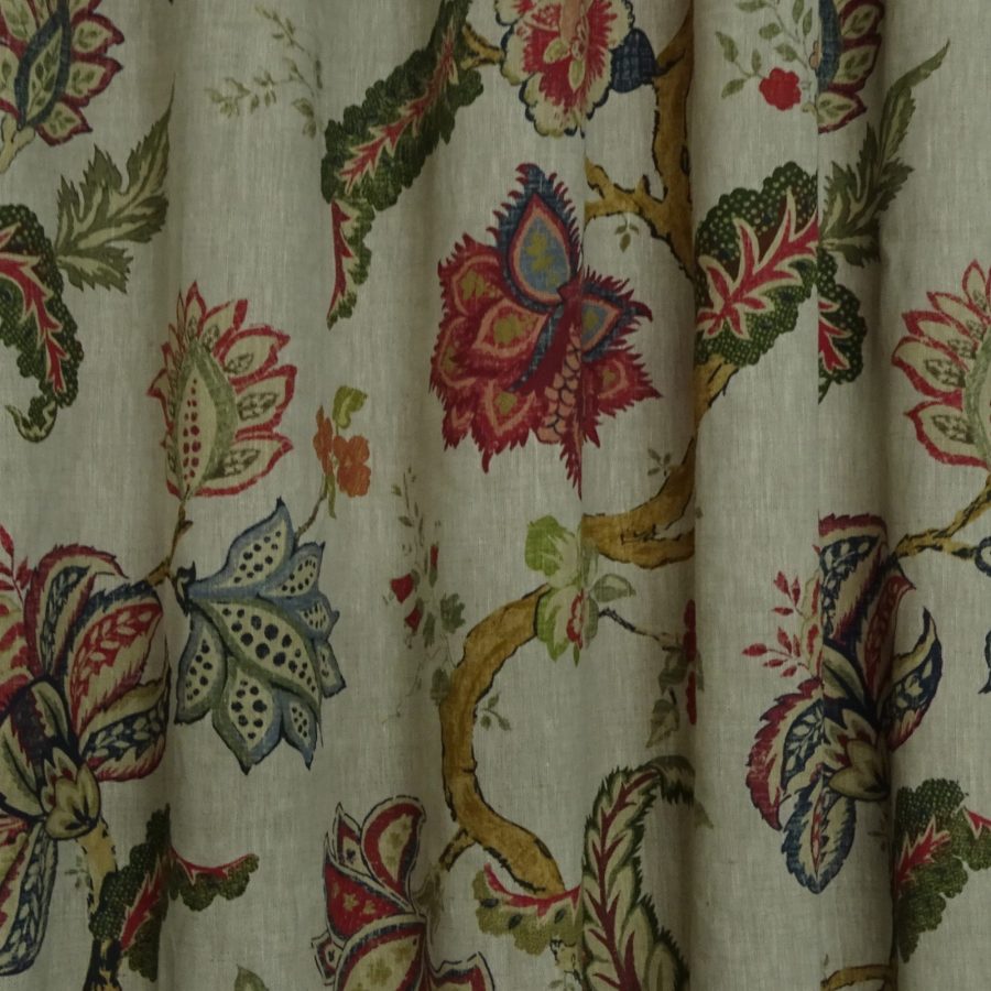Jasmina Linen Red/Green/Gold